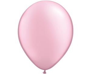Qualatex 11 Inch Round Plain Latex Balloons (100 Pack) (Pearl Pink) - SG4586