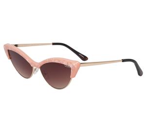 Quay Australia X Finders Keepers Women's All Night Sunglasses - Peach Pearl/Brown