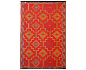 Recycled Plastic Outdoor Rug 90x179 CM Lhasa Orange and Violet