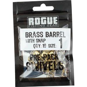 Rogue Brass Barrel Snap Swivel 10 Pack