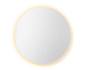 Round Bathroom Mirror LED light Touch Sensor Switch Wall Mounted Mirror Defog Makeup Illuminate 700x700x40mm