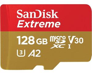 SANDISK SDSQXA1-128G-GN6MATF Extreme A2 V30 UHS-I/U3 160R/90W WITH SD ADAPTER