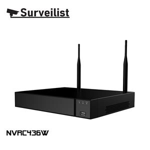 SURVEILIST (NVRC436W) 4CH H.265 WIFI NVR 4M Support. 4xWIFI IP Camera ONVIF Wired IP Camera