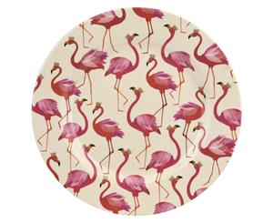 Sara Miller Flamingo Set of 4 Melamine Dinner Plates