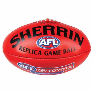 Sherrin AFL Replica Game Ball Red 5