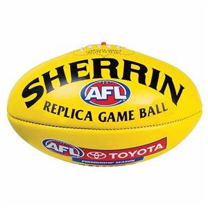 Sherrin AFL Replica Game Ball Yellow 5
