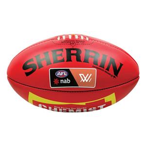Sherrin Official AFLW Australian Rules Game Ball Red 4