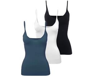 Silhouette Camisole - 3 Pack - Black White Steel
