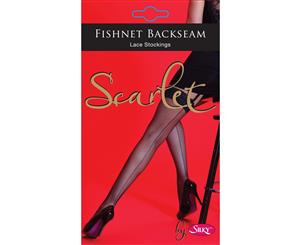Silky Womens/Ladies Scarlet Backseam Fishnet Stockings (1 Pair) (Black) - LW206