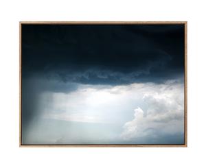 Silver Lining canvas art print - 75x100cm - Timber Look Shadow Box Frame