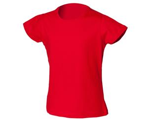 Skinni Minni Girls Stretch T-Shirt (Bright Red) - RW1416
