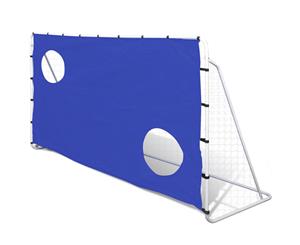 Soccer Goal with Aiming Wall Steel 240x92x150cm Kids Training Equipment