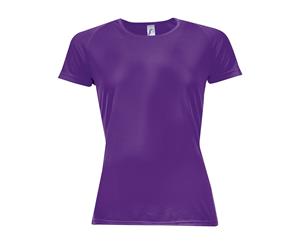 Sols Womens/Ladies Sporty Short Sleeve T-Shirt (Dark Purple) - PC2152