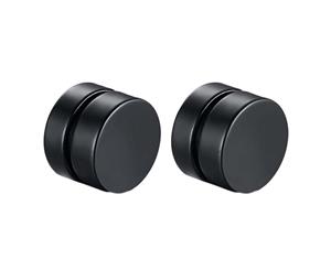 Stainless Steel Magnetic Clip Black Mens Earrings
