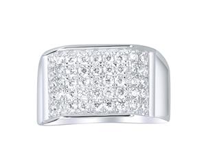 Sterling 925er Silber Pave Ring - EDGY