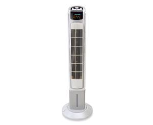 Stylish Tower Floor Fan with LED Panel Ocillation Quiet Air Flow