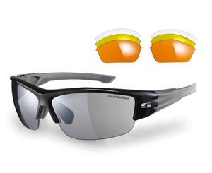 Sunwise Evenlode Black Sports Sunglasses with 4 Interchangeable Lenses