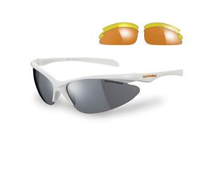 Sunwise Thirst White Sunglasses for Smaller Faces with 3 Interchangeable Lenses