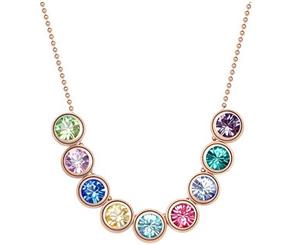 Swarovski Crystal Elements - LUCK Necklace with 9 Swarovski Crystals - 14K Gold Plate - Valentine's Day Gift Idea