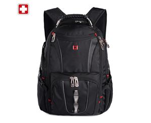 Swisswin Swiss waterproof 17" laptop Backpack School backpack Travel Backpack SW8114 Black