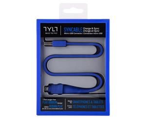 TYLT Syncable 30cm Micro-USB Data Cable - Blue
