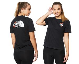 The North Face Women's Boxy Floral T-Shirt Tee - TNF Black