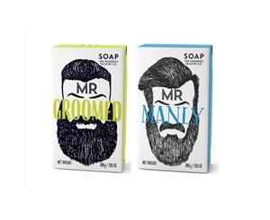 The Somerset Toiletry Co Mr Beard Mens Soap Set 2