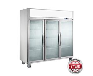 Thermaster Tropical Rated 3 Glass Door SS Freezer 1500L - Silver