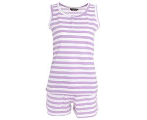 Tom Franks Womens/Ladies Short Striped Pyjama Set (Purple Stripe) - N1170