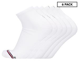 Tommy Hilfiger Men's Flag Stripe Quarter Socks 6-Pack - White