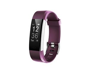 Touch Screen Activity Tracker with HR Monitor G-sensor GPS Sports Mode and More Functions - Purple