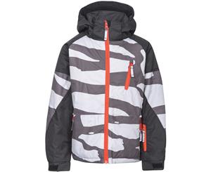 Trespass Boys Shredded Waterproof Windproof Padded Skiing Jacket Coat - Carbon/Platinum