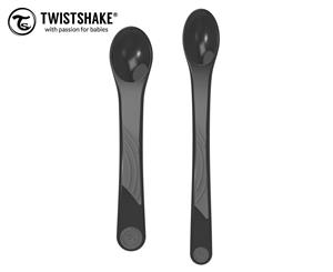 Twistshake Baby Feeding Spoon Set 2-Pack - Black