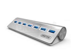 UNITEK (Y-3187) USB 3.0 7-Port Aluminium Hub with 5V2A Power Adapter