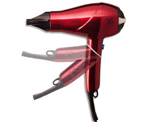 VS Sassoon VSD270A AC Pro Twist Hair Dryer Travel/Portable/Foldable 1900W Red