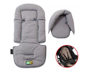 Vee Bee Allsorts Pad Infant Baby Head/Body Support f/Pram Stroller Car Seat Grey
