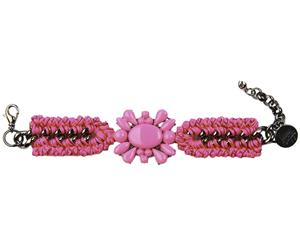 Venessa Arizaga Woven Floral Bracelet - Fuchsia