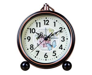Vintage Butterfly Quartz Analog Alarm Clock