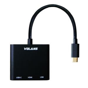Volans (VL-UCH3C) Aluminium USB-Type-C Digital AV Multiport Adapter (Type-Cx1HDMIx1USB3.0x1)