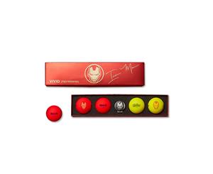 Volvik Marvel Golf Balls & Marker - 4 Pack Iron Man - Unisex