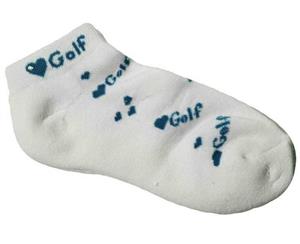 Walkerden Swarovski Crystal Love Golf Ladies Socks - Navy