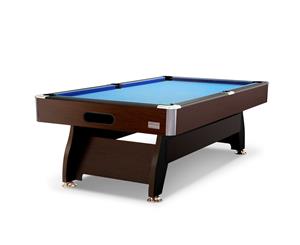 Walnut 8FT Blue Modern Design Pool Snooker Billiard Table Free Accessories Pack