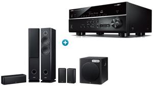 Yamaha 5.1 Channel Speaker System + 7.2 Channel AV Receiver with MusicCast Surround