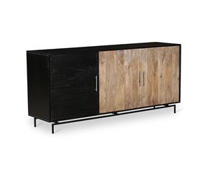 ZAYDEN Sideboard 1.8M - Walnut-Black Solid Wood