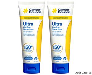 2 x Cancer Council Australia Ultra Cooling Sunscreen SPF50+ 110mL
