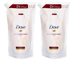 2 x Dove Hand Wash Refill Fine Silk 500mL