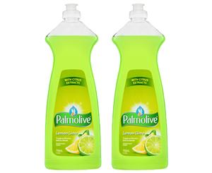2 x Palmolive Dishwashing Liquid Lemon Lime 750mL