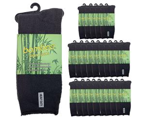 24 Pairs Premium Bamboo Men's Socks - Charcoal Grey