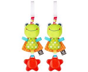 2PK Benbat Dazzle Frog Jitter Baby/Infant 0m+ Hanging Educational Stroller Toys