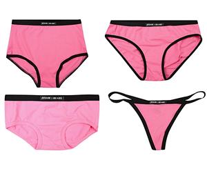 4 Pack Frank and Beans Underwear Womens S M L XL XXL Franks Sample Set - Pink